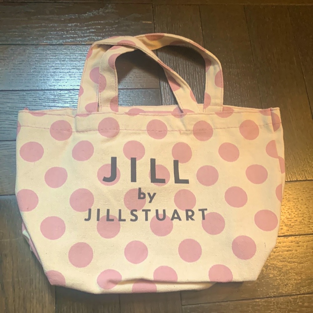Jill Stuart Small Pink Polka Dot Tote